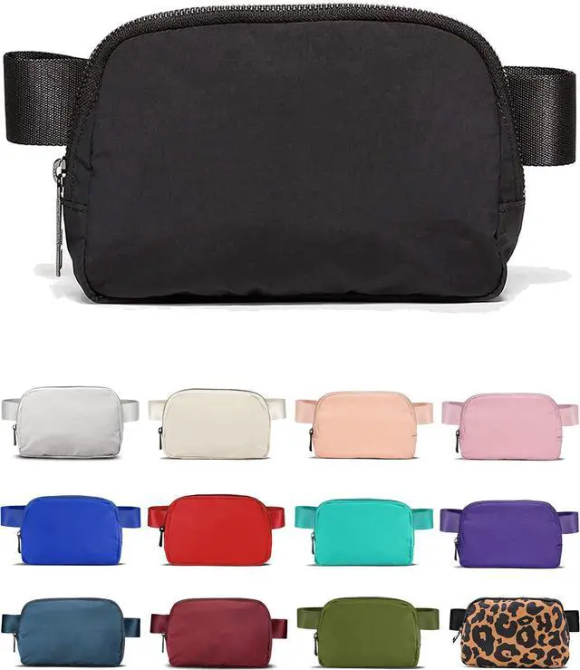 Main image of YOSHUYUKI Fanny Pack Crossbody Bag Trendy Waterproof Small Sling Cross Body Purse for Women Men Fashion Waist Packs Mini Belt Pouch Chest Bum Hip Bag Lulu Dupes for Travel Vacation Running Black