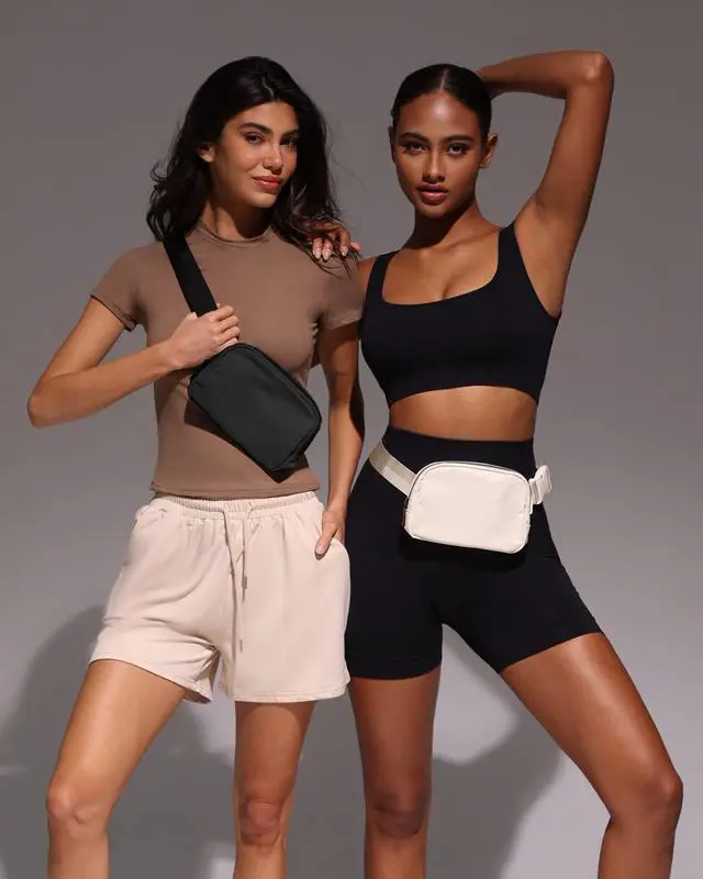 Alt view image 2 of 7 - YOSHUYUKI Fanny Pack Crossbody Bag Trendy Waterproof Small Sling Cross Body Purse for Women Men Fashion Waist Packs Mini Belt Pouch Chest Bum Hip Bag Lulu Dupes for Travel Vacation Running Black