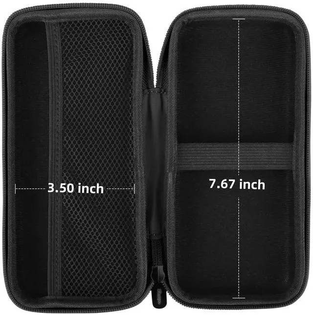 Alt view image 3 of 7 - iMangoo Travel Essential Electronics Organizer Pouch Charger Case Shockproof Dual Zipper Power Bank Cables Tech Accessories Purse, Men & Women Travel Must Have Storage Bag, 8.5x4.5x2 inch Black