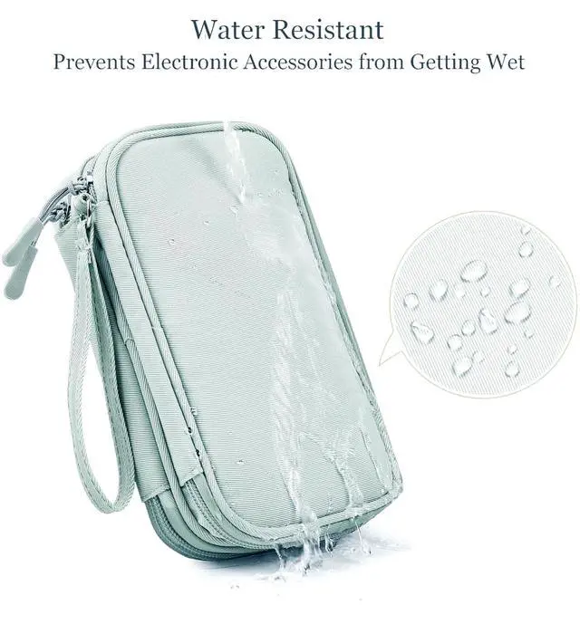 Alt view image 6 of 7 - Electronic Organizer Travel Cable Accessories Bag,Electronic Organizer Case,Electronic Accessories Organizer Bag for Power Bank, Charging Cords, Chargers, Mouse, USB Cable, Earphones (Mint Green)