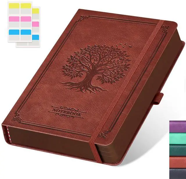 Main image of Lined Journal Notebook for Women Men, 320 Pages A5 Journaling Notebook College Ruled with 100GSM Thick Paper, Hardcover Leather Notebook for Work Writing Note Taking Diary, School, 5.7'' X 8.4''