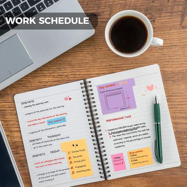 Alt view image 4 of 7 - Sticky Notes Set, Post Self-Stick Notes Pads for Journaling Notebook Planner Study, Office Supplies College Essentials Back to School Supplies for High School Students Teen Girl Gifts Preppy Stuff