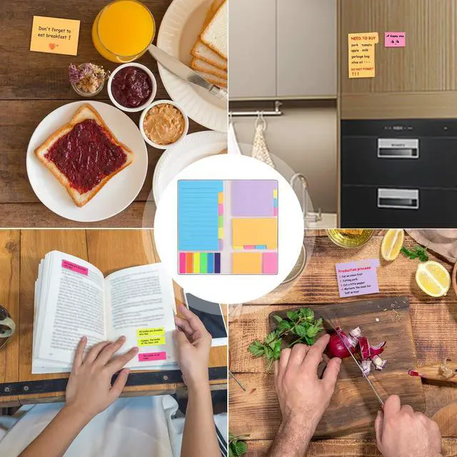 Alt view image 6 of 7 - Sticky Notes Set, Post Self-Stick Notes Pads for Journaling Notebook Planner Study, Office Supplies College Essentials Back to School Supplies for High School Students Teen Girl Gifts Preppy Stuff