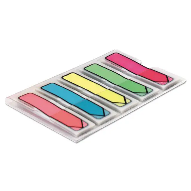 Alt view image 4 of 7 - Post-it Arrow Flags, 0.47 x 1.7 in, Bright Colors, 1 Dispenser, 100 Flags