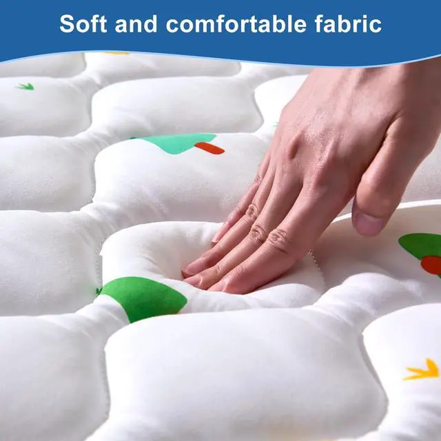 Alt view image 5 of 7 - Odorless Premium Foam Baby Play Mat 50" x 50", Soft Microfiber Fabric Crawling Mat for Floor- Comfortable and Hypoallergenic, Non-Slip Cushioned Floor Playpen mat for Infants,Babies,Toddlers