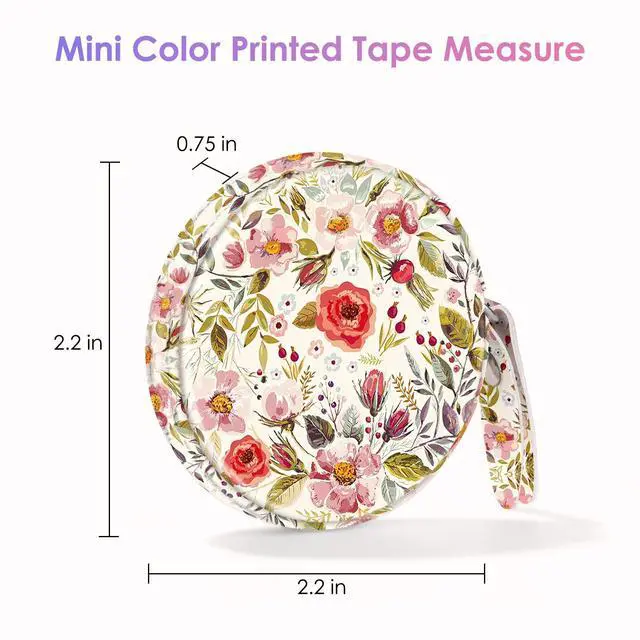 Alt view image 2 of 7 - Gerkia Two-Piece Sewing Tape MeasureColour Printed Small Retractable Soft Measuring Tape for Tailor Cloth Fabric Body Measurements.