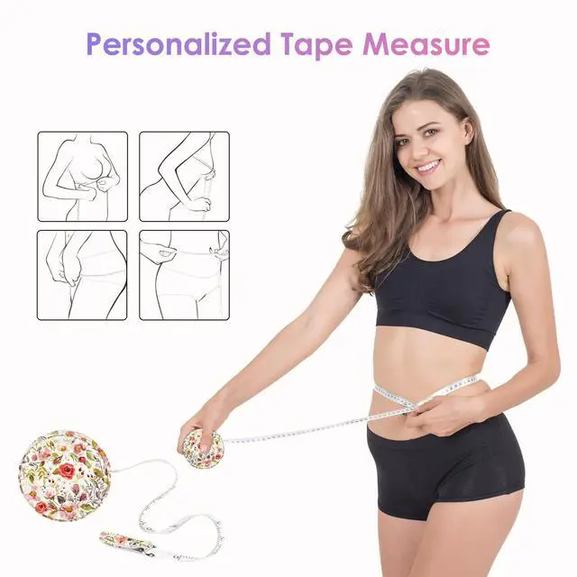 Alt view image 4 of 7 - Gerkia Two-Piece Sewing Tape MeasureColour Printed Small Retractable Soft Measuring Tape for Tailor Cloth Fabric Body Measurements.