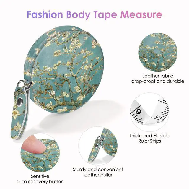 Alt view image 3 of 7 - Gerkia Two-Piece Sewing Tape MeasureColour Printed Small Retractable Soft Measuring Tape for Tailor Cloth Fabric Body Measurements.