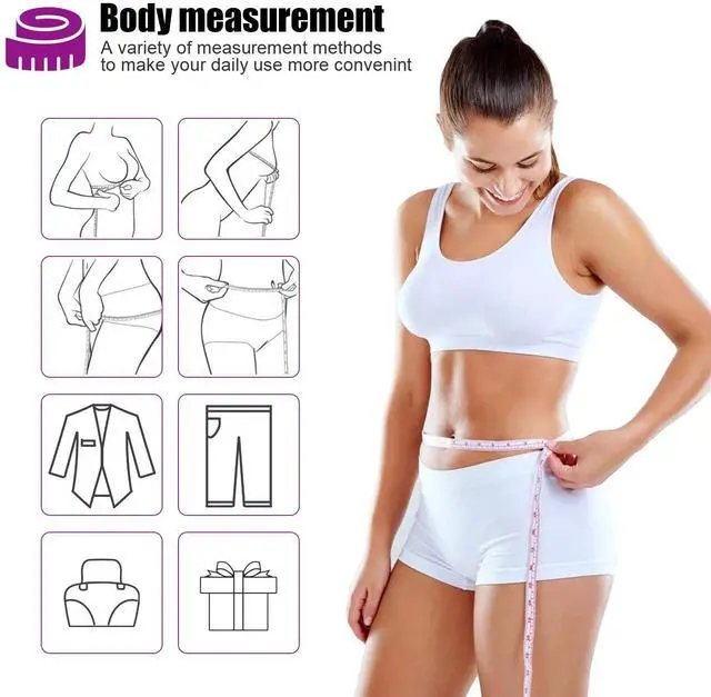 Alt view image 5 of 7 - Tape Measure Body Measuring Tape, Retractable 60 Inch Soft Mini Measuring Tape, Small Sewing Fabric Tape Measurer for Cloth Waist Medical Nursing Craft(3 Pack/Pink Purple Sky Blue)