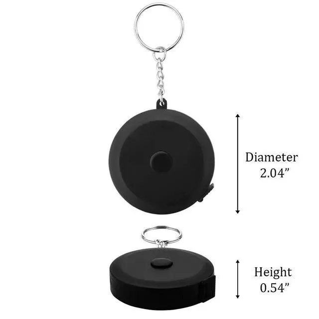Alt view image 3 of 6 - 2PCS Keychain Measuring Tape for Body,60 Inch/1.5M Dual Sided Tape Measure