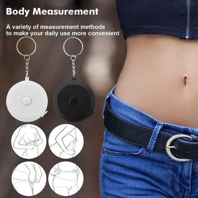 Alt view image 5 of 6 - 2PCS Keychain Measuring Tape for Body,60 Inch/1.5M Dual Sided Tape Measure