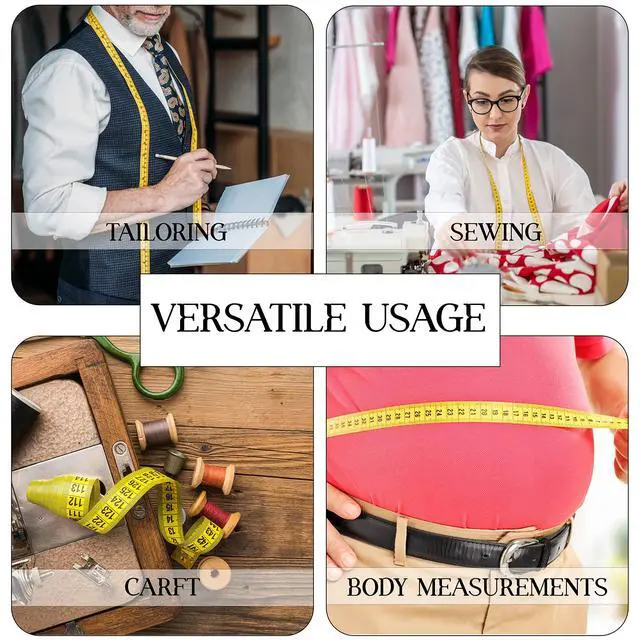 Alt view image 6 of 7 - Pack of 2 Fabric Tape Measure, Measuring Tape for Body |Soft Measuring Tape for Sewing Cloth & Weight Loss Medical Body Measurement Nursing Craft 60 inch,150 cm