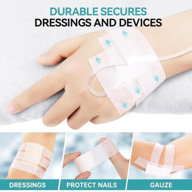 Alt view image 3 of 7 - Dimora Paper Medical Tape 16 Rolls- Hypoallergenic White Surgical Tape for Sensitive SkinBreathable First Aid Wound Tape with Pain-Free RemovalSecures Dressing and Medical Devices -1" x 10 Yards