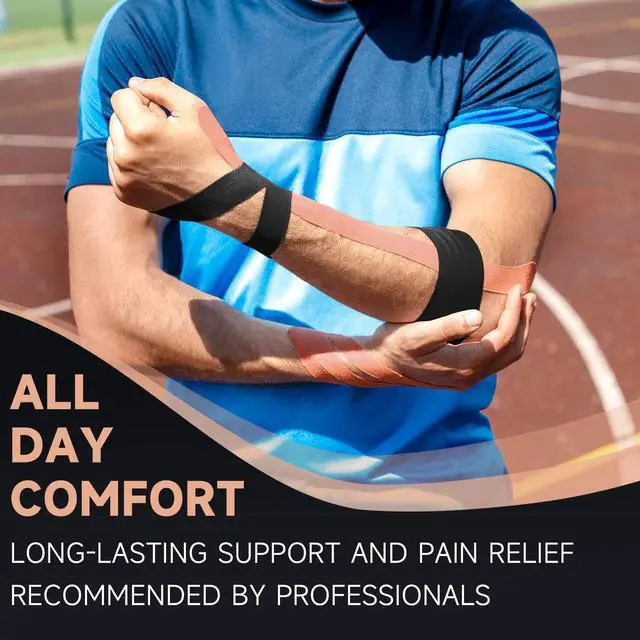 Alt view image 5 of 6 - CKeep Kinesiology Tape, Uncut Premium Elastic Athletic Tape 2 Rolls, Beige