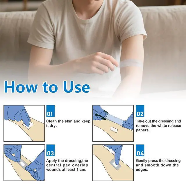 Alt view image 7 of 7 - Ceeport Soft Silicone Tape for Skin, 1" x 5.46 Yards, 1 Rolls Medical Adhesive Tape, Easy to Tear Pre-Cut Waterproof Surgical Tape for First Aid, Wound, Bandage and Sensitive Skin