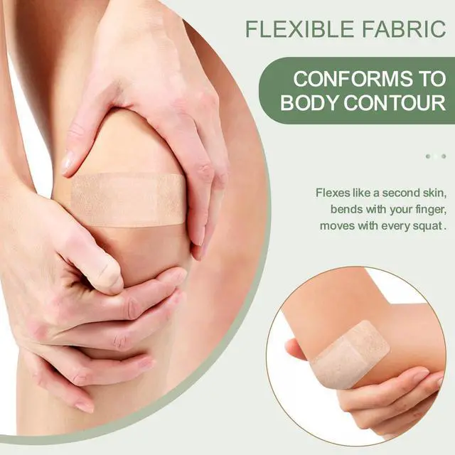 Alt view image 6 of 7 - Hysimedy Silicone Bandages for Sensitive Fragile Skin 2"x4" 20 Count Flexible Fabric Latex Free Hypoallergenic Breathable Large Bandages for Wounds Easy Painless Removal for Geriatric and Children