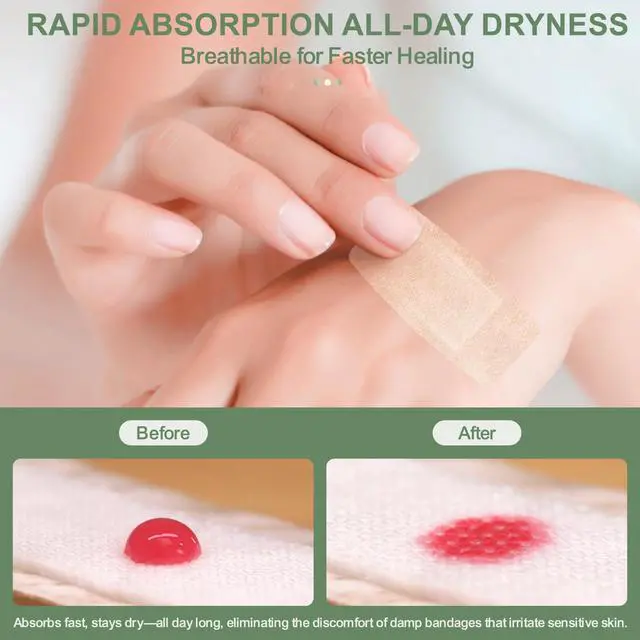 Alt view image 7 of 7 - Hysimedy Silicone Bandages for Sensitive Fragile Skin 2"x4" 20 Count Flexible Fabric Latex Free Hypoallergenic Breathable Large Bandages for Wounds Easy Painless Removal for Geriatric and Children