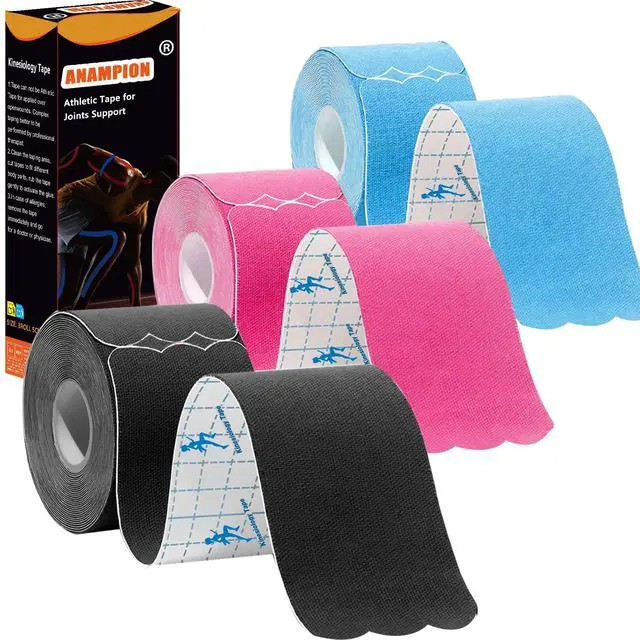 Main image of Kinesiology Tape Precut Strips Pro Athletic (3 Rolls,60 Strips) Original Cotton Waterproof Breathable Latex Free Tape for Muscle Pain Relief and Joint Support Elastic Sports Activities Tapes (Mix)