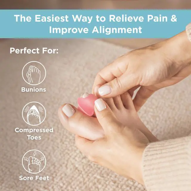 Alt view image 2 of 7 - Mind Bodhi Single-Loop Toe Separators 4-Pack: Correcting Bunions and Restoring Toes to Their Original Shape - For Men and Women - Toe Spacers Bunion Corrector - Clear