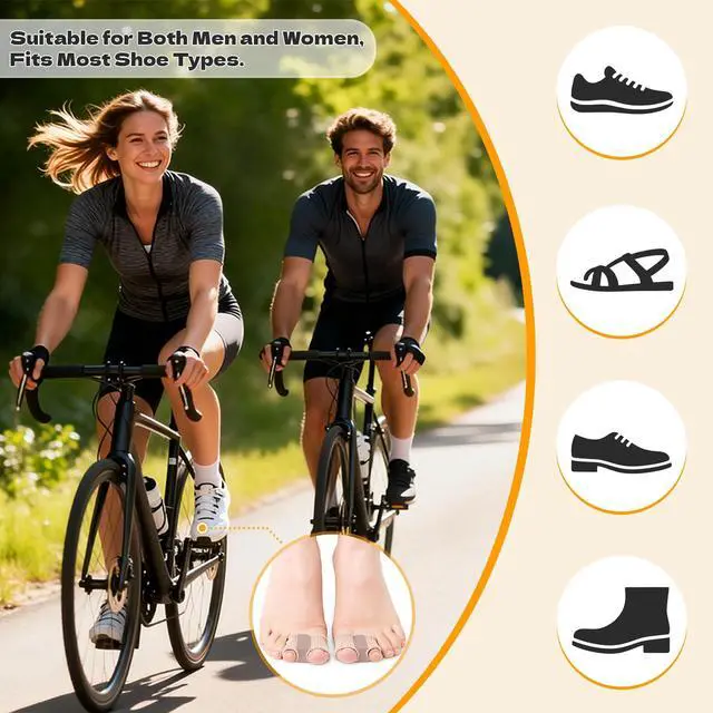 Alt view image 5 of 7 - LeaOcaao Toe Spacers, 4 PCS Toe Separators for Women and Men for Overlapping Toes, Bunion Corrector, Hammer Toe Straightene