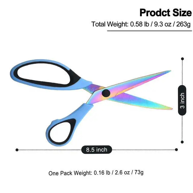 Alt view image 6 of 7 - 8.5" All-Purpose Scissors, 3-Pack Bulk Ultra Sharp Blade Shears, Comfort-Grip Sturdy Scissors for School, Office, Home, Sewing, Fabric, Craft Supplies, Right/Left Handed