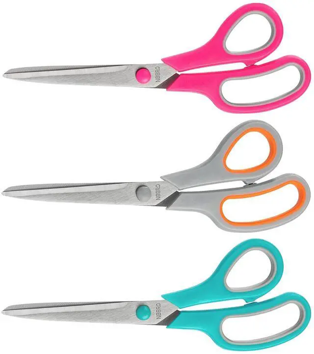 Main image of Scissors All Purpose,8.5'' Scissors for office Bulk 3-Pack Stainless Steel Sharp for Home School Sewing Fabric Craft Supplies