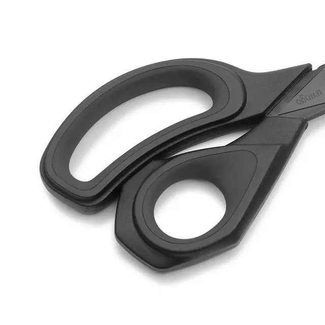 Alt view image 3 of 5 - LIVINGO 8.5 Premium Heavy Duty Scissors, Forged Stainless Steel Titanium Coated Sharp Fabric Shears All Purpose for Sewing Tailor Dressmaking Crafting Cutting Leather Home Office Use, Black