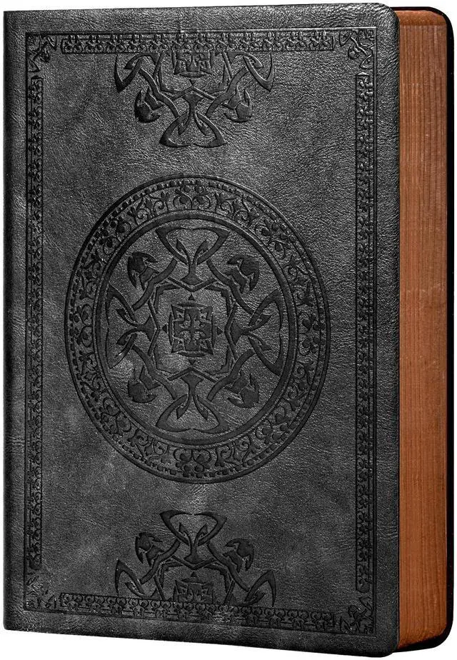 Main image of CAGIE Lined Journal for Men Soft Cover Notebook Leather Journals for Writing, 180 Lay Flat Vintage Mens Journal Personal Diary, 5.7'' X 8.3'', Black