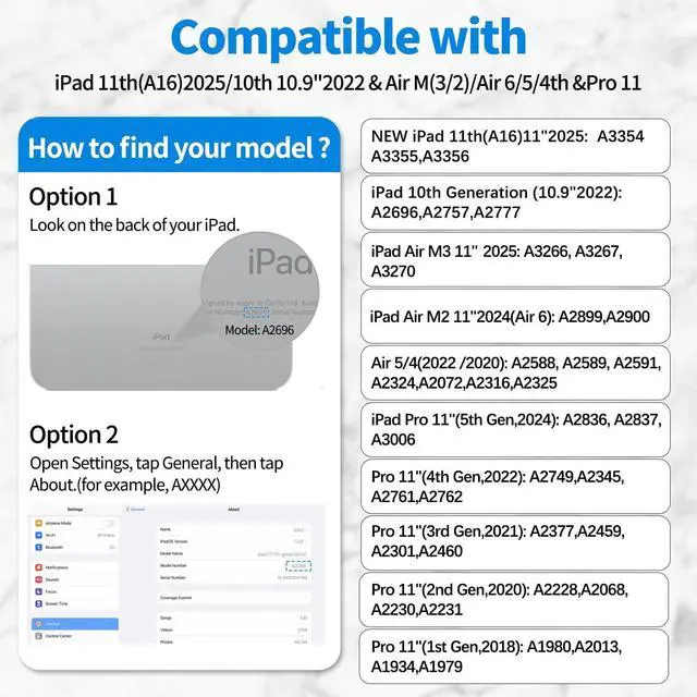 Alt view image 2 of 7 - SUPLIK Kids Case for New iPad 11th Gen (A16) 11-inch 2025 & 10th Generation 10.9" 2022 & Air 11" 2025/2024 & Air 5th/4th Gen & Pro 11, Durable Shockproof Cover with Shoulder Strap Handle Stand, Blue