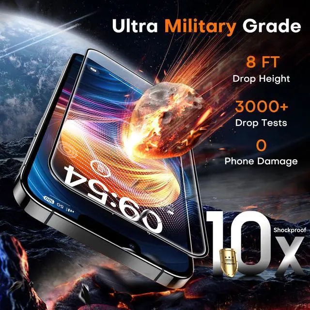 Alt view image 3 of 6 - TOCOL for iPhone 14 Screen Protector 9H Hardness Military Grade Shatterproof HD Tempered Glass Full Coverage Easy Installation Case Friendly 2 Pack