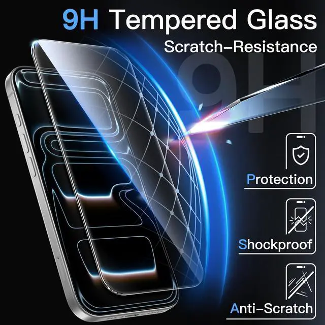 Alt view image 5 of 7 - JETech Screen Protector for iPhone 17 Pro Max, 3-Pack