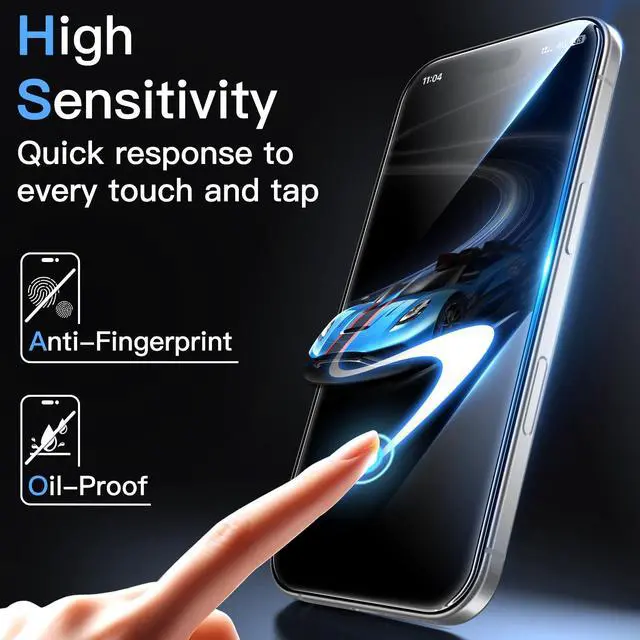 Alt view image 6 of 7 - JETech Screen Protector for iPhone 17 Pro Max, 3-Pack