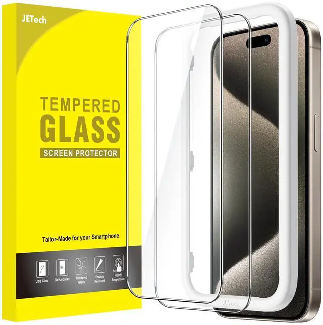 Main image of JETech Screen Protector for iPhone 15 Pro Max, 2-Pack