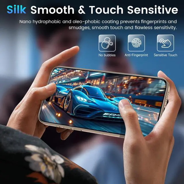 Alt view image 7 of 7 - Fotbor for 3Pack iPhone 16 Pro Max Screen Protector with 3Pack Camera Lens Protector, 9H+ Tempered Glass Easy Installation Kit, Case Friendly iPhone 16 Promax