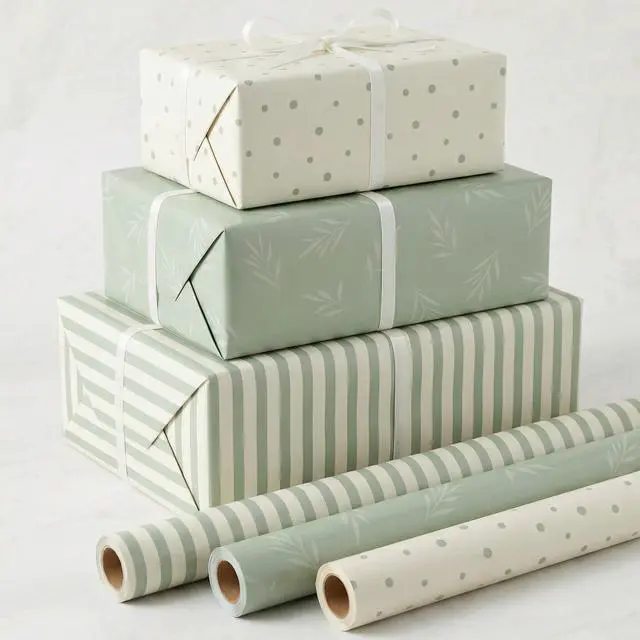 Main image of ZICOTO Beautiful Gift Wrapping Paper Rolls for All Occasions - Set of 3 Quality Rolls For Wedding, Birthday, Baby Shower & Christmas - Add a Touch of Magic to Every Gift You Wrap - 17 x 120 in