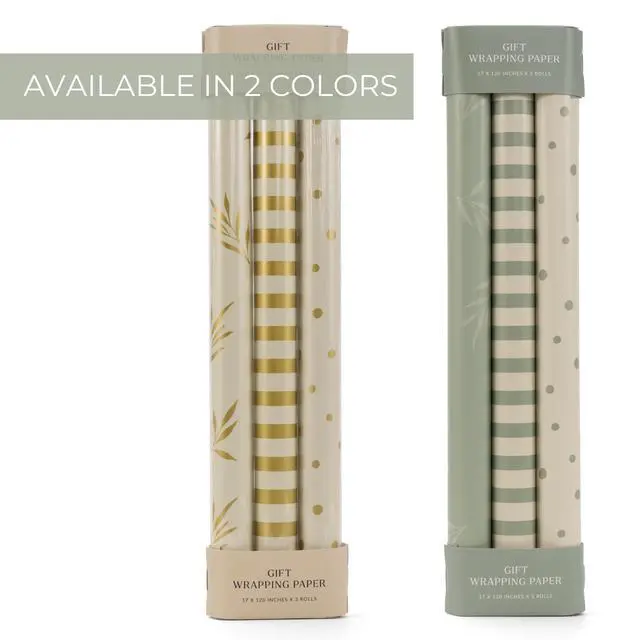 Alt view image 7 of 7 - ZICOTO Beautiful Gift Wrapping Paper Rolls for All Occasions - Set of 3 Quality Rolls For Wedding, Birthday, Baby Shower & Christmas - Add a Touch of Magic to Every Gift You Wrap - 17 x 120 in