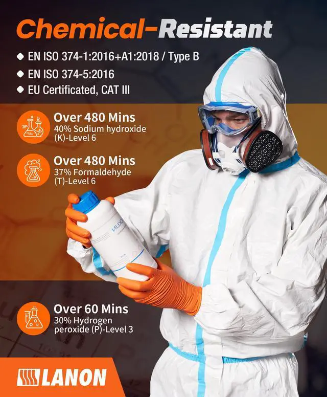 Alt view image 4 of 6 - LANON 8mil Orange Disposable Nitrile Gloves, Mechanic, Heavy Duty, Food Safe, Latex Free, Powder Free, Fully-Diamond Textured, Large