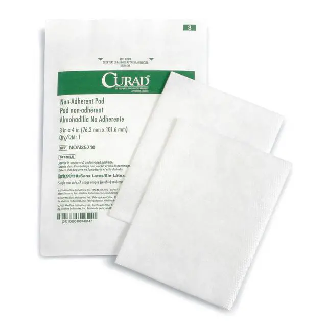 Alt view image 2 of 3 - CURAD Sterile Non-Adherent Dressing Pads, 3" x 4", 100 Count