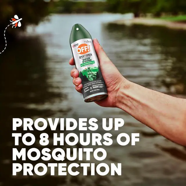 Alt view image 3 of 7 - OFF! Deep Woods Sportsmen Insect Repellent Aerosol, Bug Spray Containing 30% DEET, Protects Against Mosquitoes and Ticks, 6 Oz, (Pack of 4)