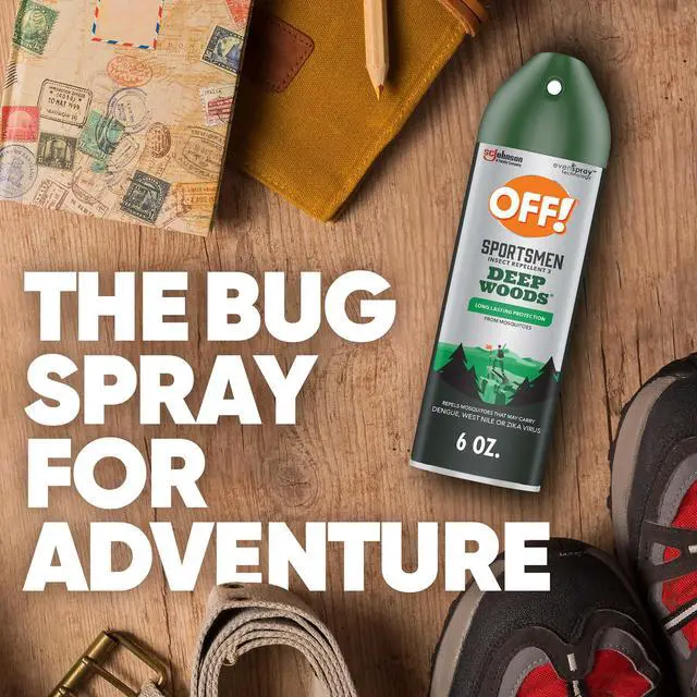 Alt view image 6 of 7 - OFF! Deep Woods Sportsmen Insect Repellent Aerosol, Bug Spray Containing 30% DEET, Protects Against Mosquitoes and Ticks, 6 Oz, (Pack of 4)
