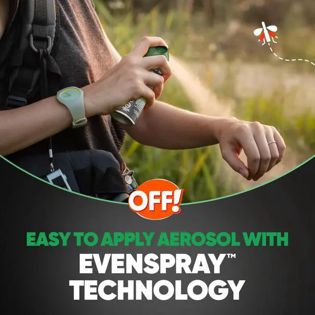 Alt view image 7 of 7 - OFF! Deep Woods Sportsmen Insect Repellent Aerosol, Bug Spray Containing 30% DEET, Protects Against Mosquitoes and Ticks, 6 Oz, (Pack of 4)