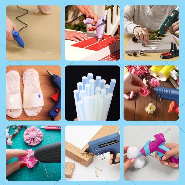 Alt view image 5 of 7 - Phinus 48 Pack Mini Hot Glue Sticks, 8" Long x 0.27" Diameter Clear Glue Sticks for Glue Gun, EVA Clear Glue Gun Sticks, Hot Glue Gun Sticks for DIY Craft Sticky Projects & More