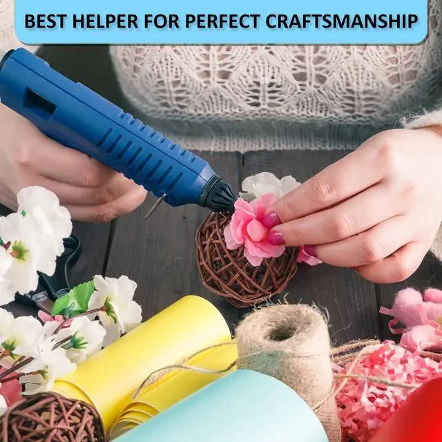 Alt view image 6 of 7 - Phinus 48 Pack Mini Hot Glue Sticks, 8" Long x 0.27" Diameter Clear Glue Sticks for Glue Gun, EVA Clear Glue Gun Sticks, Hot Glue Gun Sticks for DIY Craft Sticky Projects & More