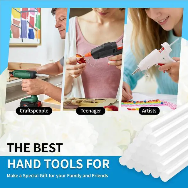 Alt view image 7 of 7 - Phinus 48 Pack Mini Hot Glue Sticks, 8" Long x 0.27" Diameter Clear Glue Sticks for Glue Gun, EVA Clear Glue Gun Sticks, Hot Glue Gun Sticks for DIY Craft Sticky Projects & More