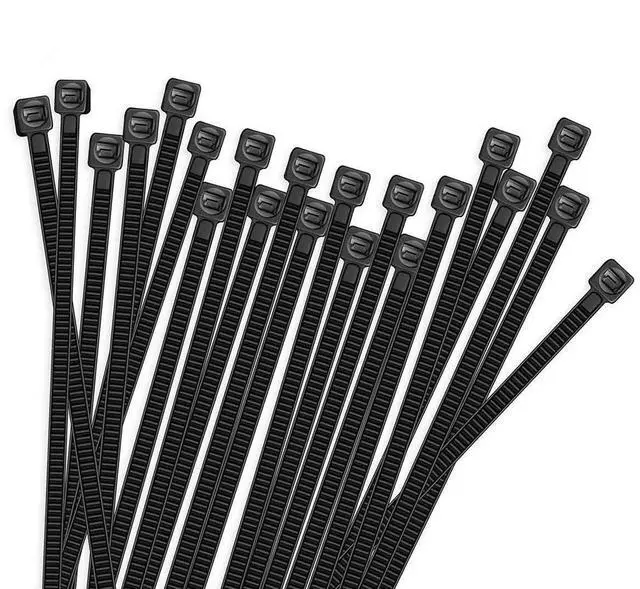 Main image of HMROPE 100pcs Cable Zip Ties Heavy Duty 8 Inch, Premium Plastic Wire Ties with 50 Pounds Tensile Strength, Self-Locking Black Nylon Tie Wraps for Indoor and Outdoor