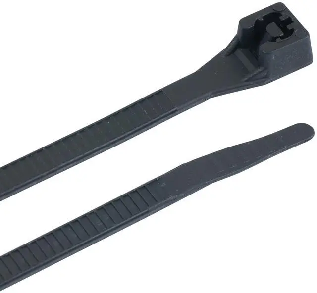 Main image of Gardner Bender 46-308UVB Cable Tie, 8 inch., 75 lb. Tensile Strength, Wire / Cord Management Industrial and Household Use, Nylon Zip Tie, 100 Pk., UV Resistant Black