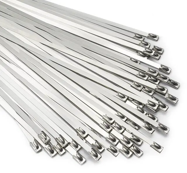 Main image of Metal Zip Ties 11.8 inch 100pcs 304 Stainless Steel Zip Ties Heavy Duty Multi-Purpose Self-Locking Cable Ties for Machinery, Vehicles, Exhaust Wrap, Farms, Pipes, Roofs, Cables, and Outdoor Fence