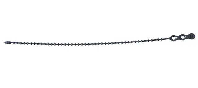 Main image of Gardner Bender 46-12BEADBK Beaded Cable Tie Wrap, 12 inch, 70 lb, Reusable, Adjustable Wire and Cord Management, 40 Pk, UV Resistant Black