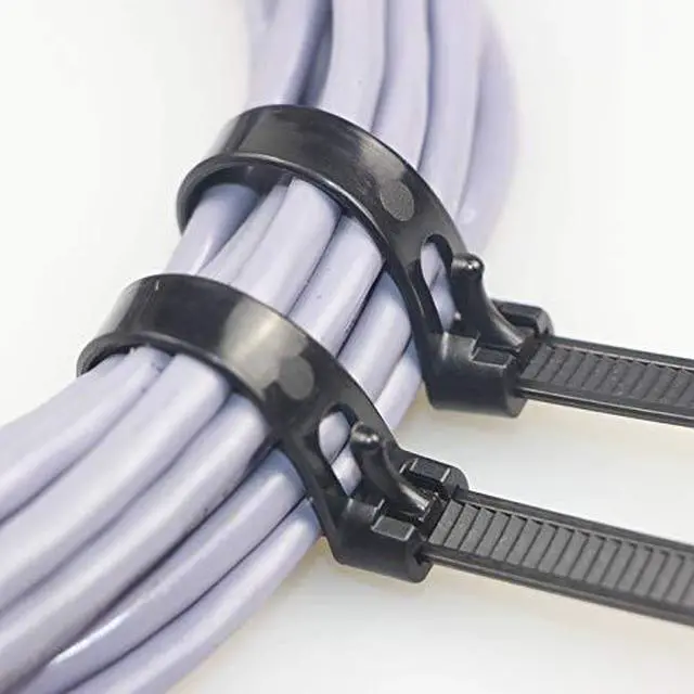 Alt view image 6 of 7 - Helonge Reusable Zip Ties, 100 Pcs Assorted Fastening Cable Zip Ties 6" 8" 10" 12" Four Length Heavy Duty Nylon Self Locking Wire Ties