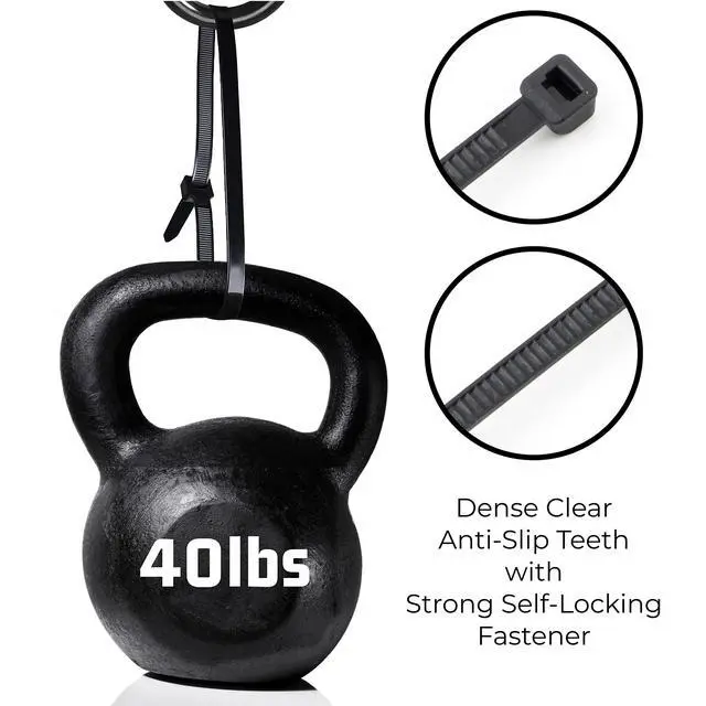 Alt view image 6 of 7 - Bolt Dropper 12-Inch Black Zip Ties 100 Pack - Heavy Duty, Self-Locking Nylon Cable Ties for Indoor and Outdoor Projects - UV and Weather Resistant with 40 lbs Tensile Strength Wire Ties